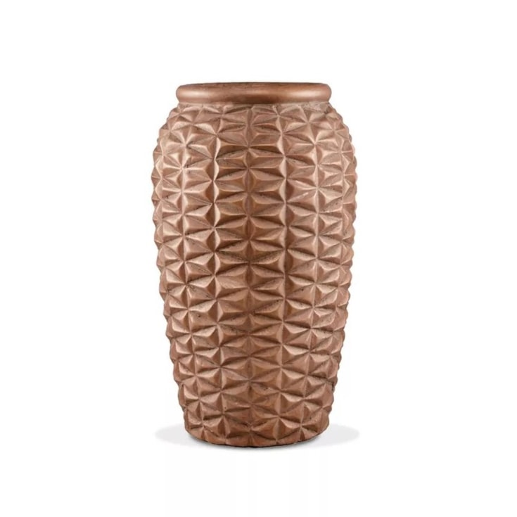 Vaso Neru Triangle Cobre em Cerâmica Médio