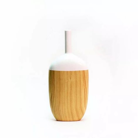 Vaso Noyon Amadeirado Claro Grande 18x40cm