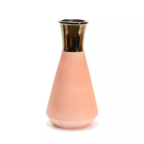 Vaso Palermo Cerâmica com Tampa Metálica Grande