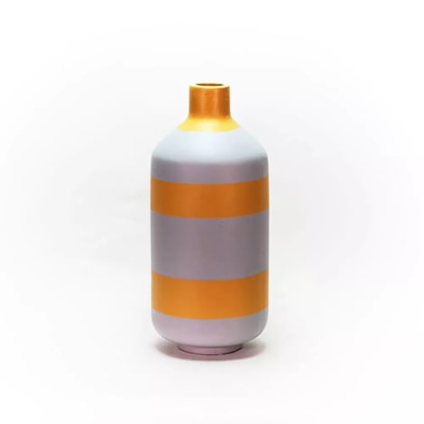 Vaso Pintado Orange de Resina Pequeno