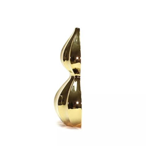 Vaso Trieste Dourado Cerâmica Grande