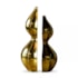 Vaso Trieste Dourado Cerâmica Médio